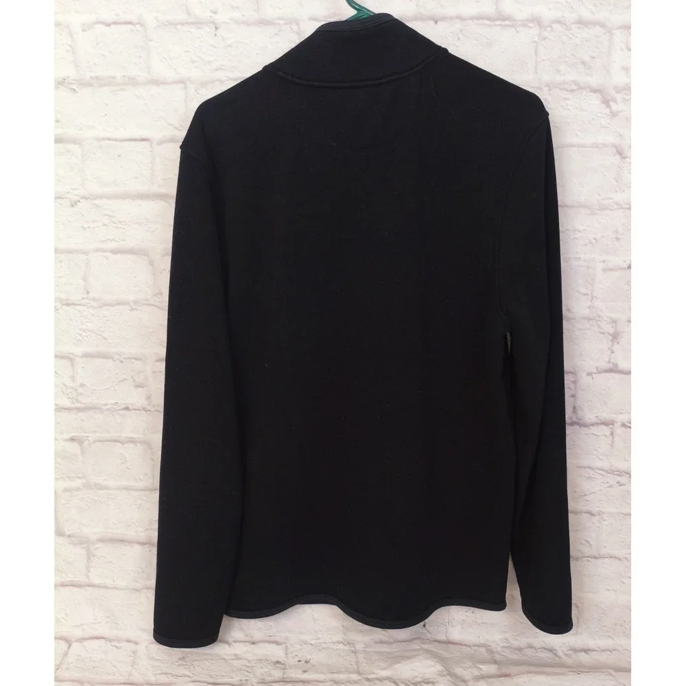 01. Algo Sweater Mens M Black Quarter Zip Performance Stretch Golf Pullover